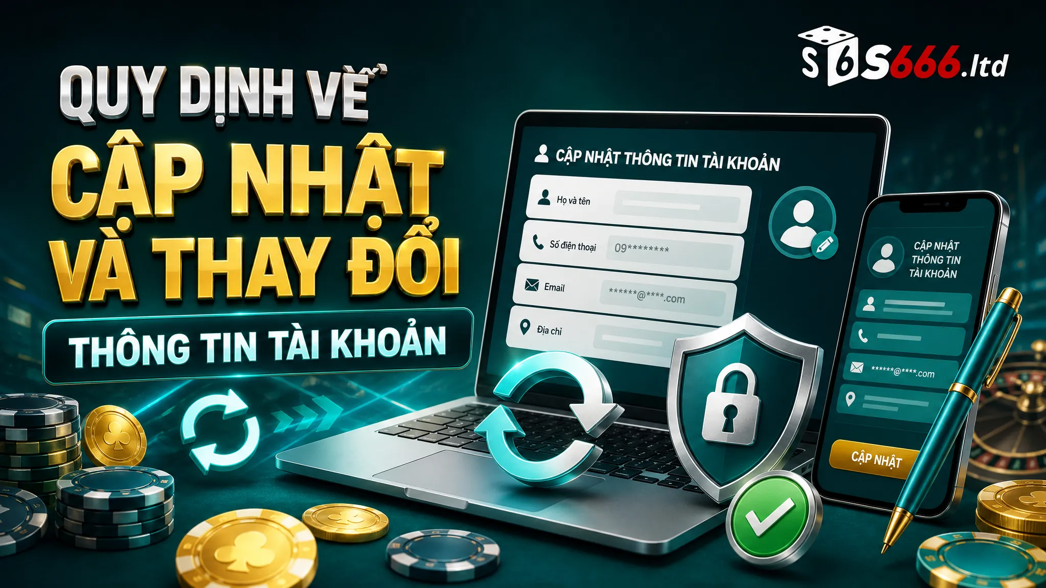 Quy định về cập nhật và thay đổi thông tin tài khoản